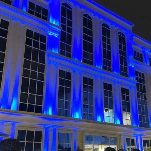 برج آزادی و پل طبیعت آبی شد همزمان با روز جهانی دیابت